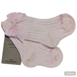 Honest Baby Clothing Pink Baby Knee High Socks with Bow